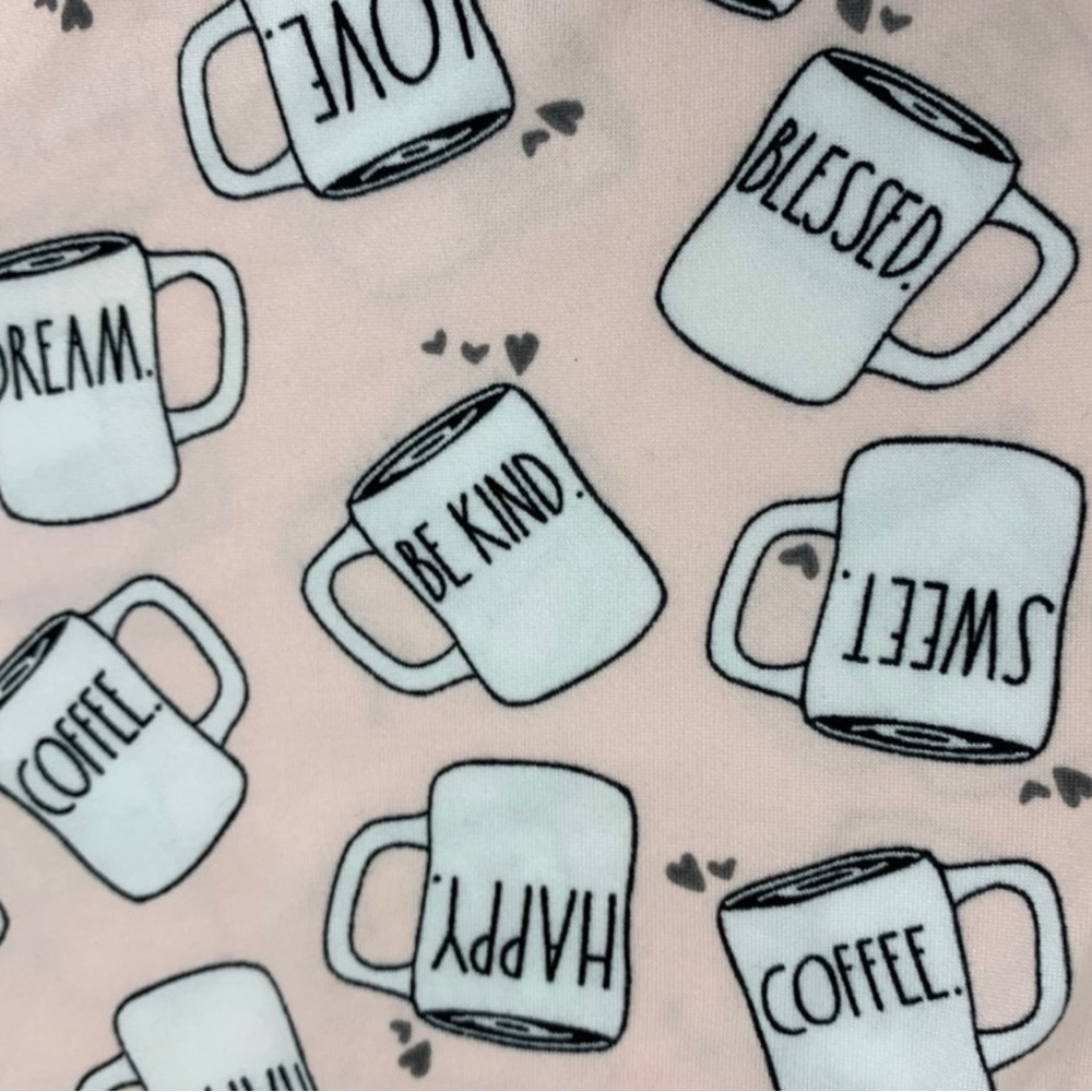 RAE DUNN Coffee Mug Print Sleep Shorts in Pink Size XL — SUPER SOFT!!! - Picture 8 of 13